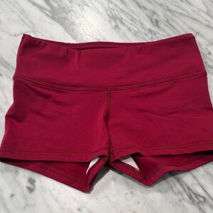 Fleo Women's Burgundy Athletic Shorts